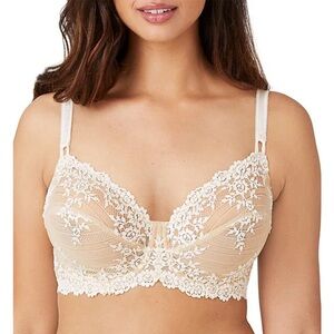 Wacoal Embrace Lace Underwire Bra size 34D cream natural nude